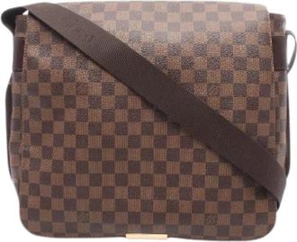 Louis Vuitton Pre-owned Bastille Damier Ebene Coated Canvas Shoulder Bag - Heren - Vintage Schoudertas - Bruin - ONE Size - Leer - Vintage