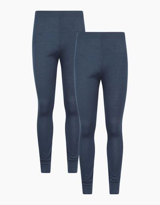 Mountain Warehouse Mens Mountain Warehouse Mens Talus Base Layer Bottoms (Pack of 2) - Navy - Size: 37/36/32