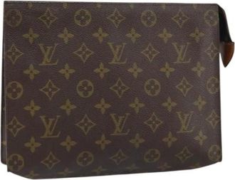 Louis Vuitton Pre-owned Clutches, female, Brown, Size: ONE SIZE Pre-owned Canvas Clutch