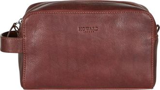 Howard London Toiletry Bag Ricky - Heren - Toilettassen - Bruin - ONE Size - Leer - Tassen