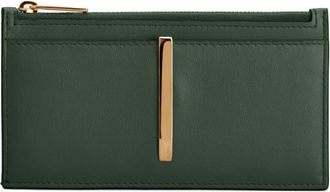 Tod's zip card holder - women - Calf Leather - One Size - Green