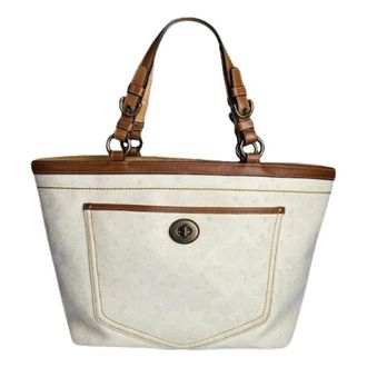 Coach Pre-owned Tote Bags, female, White, Size: ONE SIZE Pre-owned Leather Shoulder Bag