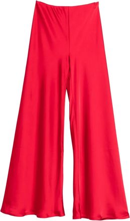 Norma Kamali Pantaloni Elephant a gamba ampia - Rosso