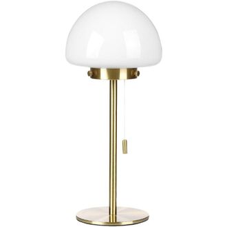 Beliani Beliani - Lampada tavolo minimalista con interruttore paralume base metallo oro Moruga