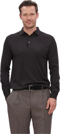 Stefano Lauran Polo Button Merino - Heren - Tops - Grijs - Maat: XL Wol