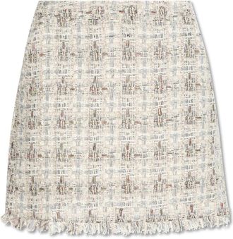 Munthe Tweed Rok - Dames - Korte rokken - Beige - L - Tweed - Rokken
