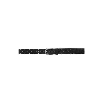 Depeche Stijlvol Zwart/Zilver Jeans Riem - Dames - Riemen - Zwart - 95 CM - Leer - Accessoires