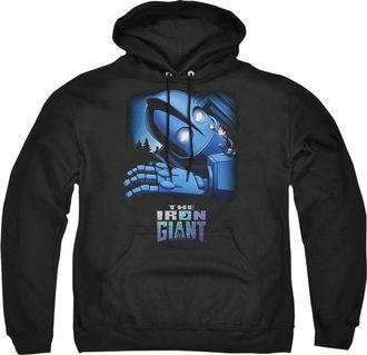 Gildan Iron Giant Giant And Hogarth Adult Pull Over Hoodie / Hooded Sweatshirt