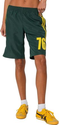 Edikted 76 Nylon Bermuda Shorts in Green at Nordstrom, Size Small