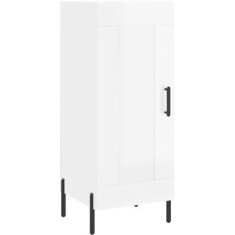 vidaXL Sideboard High Gloss White 34.5x34x90 cm Engineered Wood Vidaxl