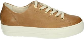 Paul Green Schoenen, Dames, Bruin, 40 1/2 EU, Leer, Sportieve lage damesschoenen in cognac