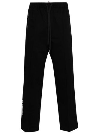 Moncler logo-patch cotton track pants - Black