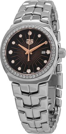 Tag Heuer Link Quartz Diamond Black Dial Ladies Watch WBC131G.BA0649