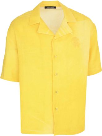 Roberto Cavalli Camicia a maniche corte - Giallo