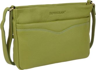 Rowallan of Scotland Ladies Leather Compact Cross Body Bag - Lime