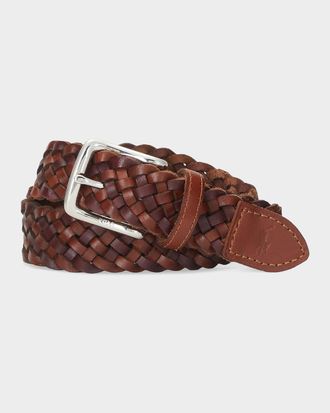Polo Ralph Lauren Men & apos;s Westend Braided Leather Belt