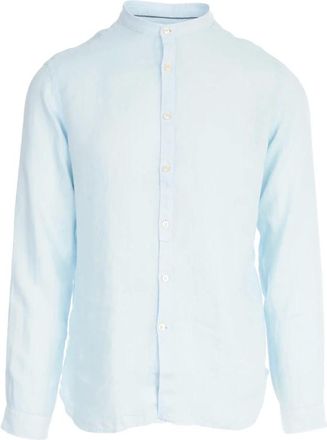 Tintoria Mattei Heren, Overhemden, Blauw, Maat: 5XL Linnen