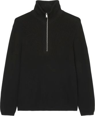 Marc O'Polo Maglione con zip - Nero