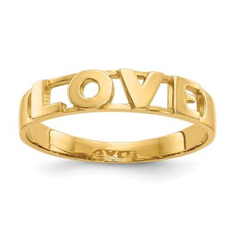 Diamond2Deal 14k Yellow Gold LOVE Ring