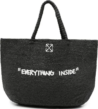 Off-white Jitney Arrows-motif Woven Tote Bag
