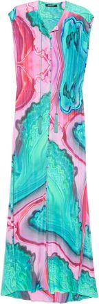 Roberto Cavalli tassel-detail buttoned dress - women - Fabric - 44 - Blue