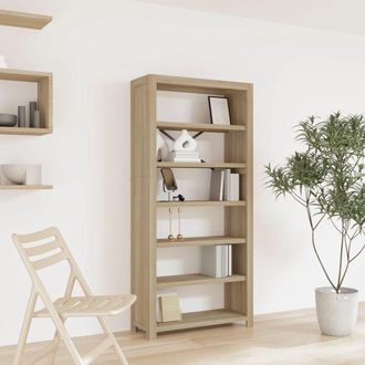 vidaXL Libreria a 6 Ripiani 80x30x170 cm in Legno Massello di Acacia - Vidaxl