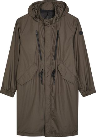 Moncler Alisa Hooded Shell Parka Coat - Dark Brown - 5 (UK44 / Xxl)
