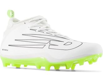 New Balance Rush v4 Mid RUSHMWT4 Mens White Lacrosse Molded Cleats DWA1970