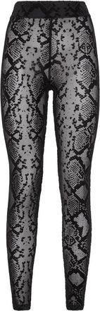 Philipp Plein Stretch Tulle Leggings - Dames - Leggings - Zwart - XS - Polyester - Broeken