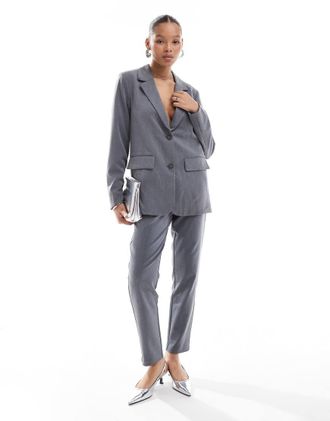 Vila tailored blazer in gray - part of a set