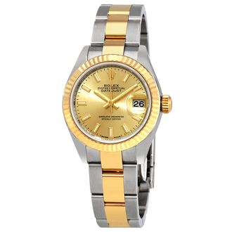Rolex Datejust Automatic Champagne Dial Ladies Steel and 18kt Yellow Gold Oyster Watch 279173CSO