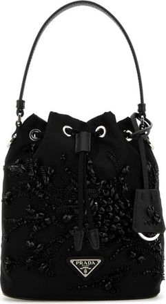 Prada Black Nylon Bucket Bag