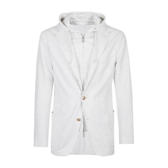 Eleventy Giaccia MP Pettorina Cappuccio - male - Eleventy - Blazers - White - 4XL - Jackets