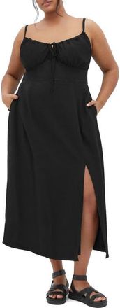 City Chic Sweet Pea Sleeveless Dress in Black at Nordstrom, Size Xxl