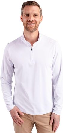 Cutter & Buck Virtue Eco Pique Recycled Quarter Zip Mens Pullover Jacket