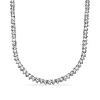 Diamond2Deal 14K Gold Lab Grown Diamond Straight Line Tennis Necklace 18 3 Ct