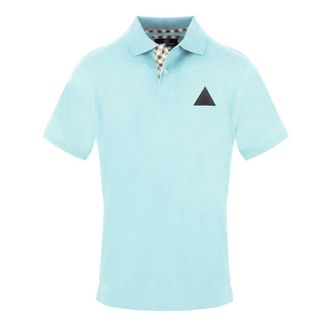 Aquascutum Polo-shirt voor heren met driehoekig logo (Hemelsblauw Gewassen)