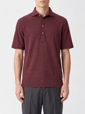 Brunello Cucinelli Polo Shirt Men color Burgundy
