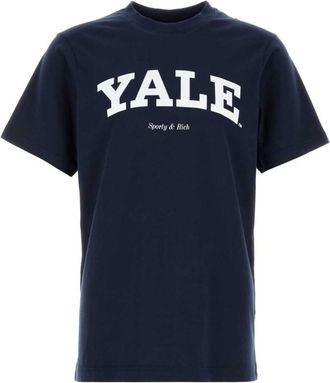 Sporty & Rich Dark Navy Cotton T-shirt