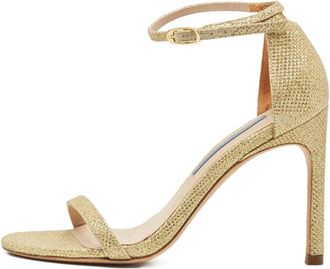 Stuart Weitzman Sandali con decorazione glitter - Oro
