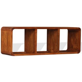 Berkfield Home TV Cabinet Solid Wood with Honey Finish 120x30x40 cm in Brown | Size: 120 x 30 x 40 cm