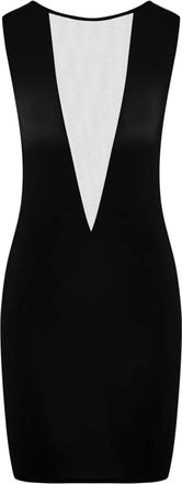 Maison Close Pure Tentation Minuit jurk met V-hals - Zwart