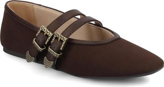Journee Collection Womens Florene Casual Mary Jane Flats
