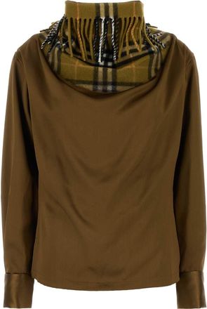 Burberry Biscuit Satijnen Blouse