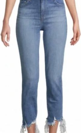 J Brand Ruby High Rise Cropped Raw Hem Jeans In Futurist Cigarette