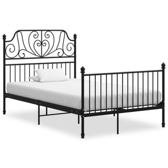 Berkfield Home Bed Frame Black Metal 120x200 cm | Size: Small Double