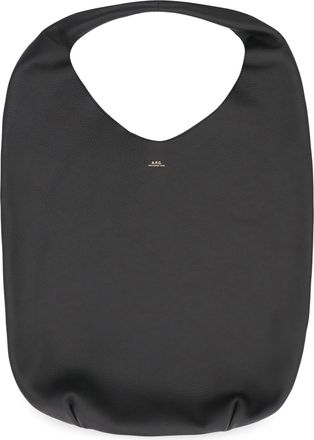 A.P.C. Womens Leather Tote Bag Neige Black Cow Hide