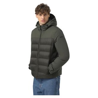 Geox Heren, Jassen, Groen, Maat: 2XL Leer