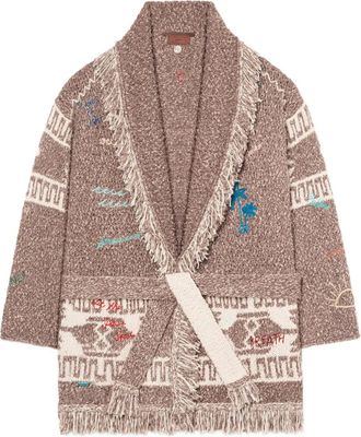 Alanui Written By The Ocean vestjas met franje en patroon - Bruin