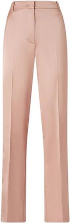 Pinko Rosa Broek Stijlvolle Pasvorm Zacht Gevoel - Dames - Straight fit broeken - Roze - XL - Katoen - Broeken